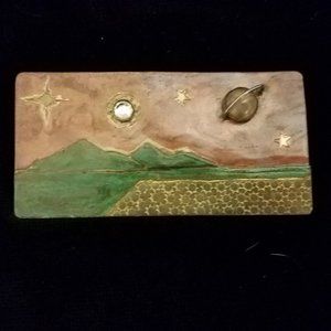Vintage Celestial-Landscape Brooch